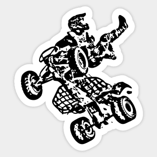 Quad Bike Freestyle Sketch Art Sticker